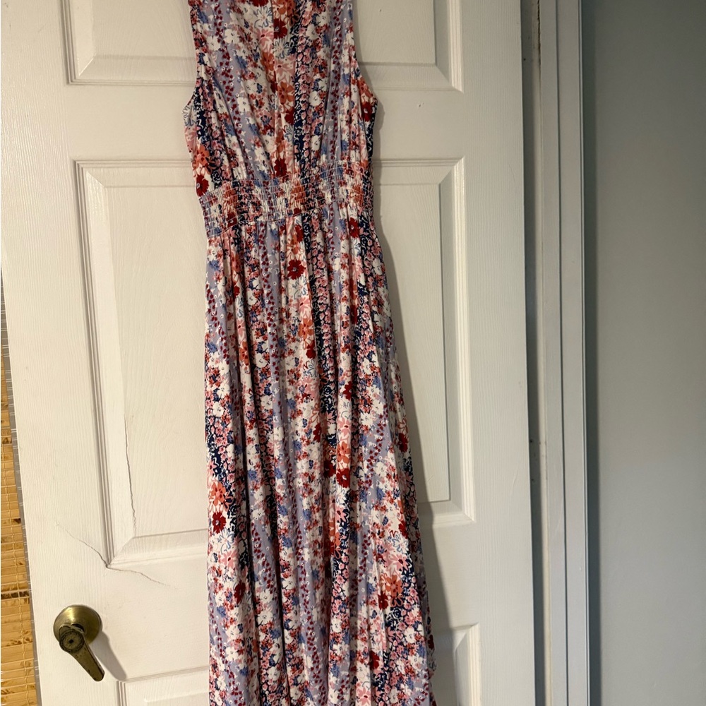 Jessica Simpson Blue and Red Floral Dress